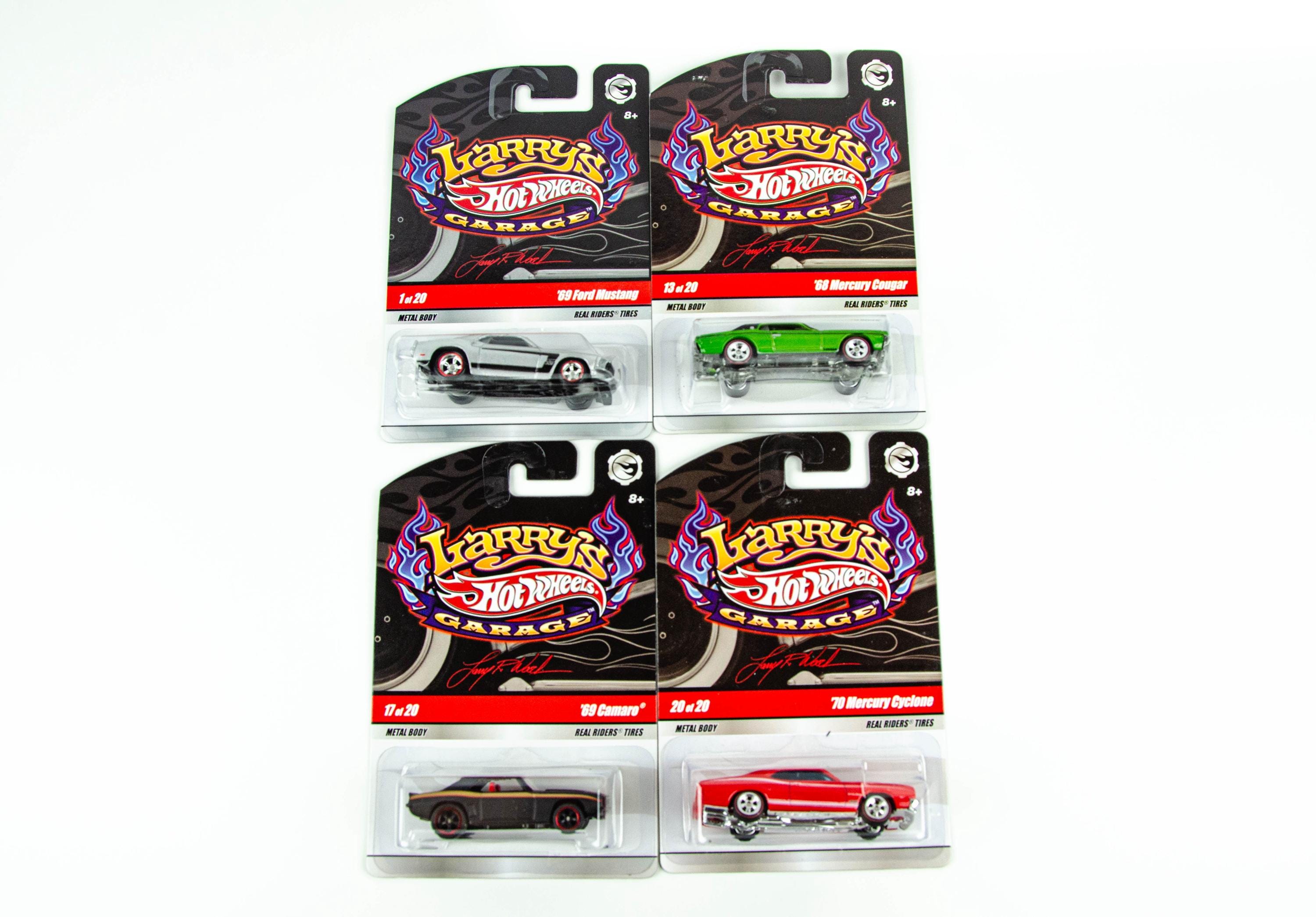Hot Wheels Larry's Garage Chase Lot 69 Camaro 69 Mustang 68 Cougar