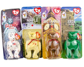 1999 McDonald's TY Beanie Babies Glory Maple Erin Britannia Full Set w/ Errors
