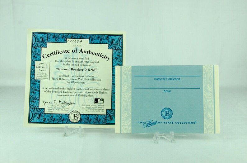 First Issue Bradford Exchange Mark Mcgwire 62 Home Run Etsy