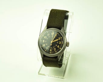Vintage Military 1969 Vietnam War Hamilton GG-W-113 Wrist Watch Wind Up Non-Hack