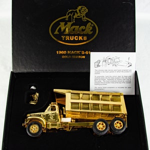 First Gear 1960 Mack B-61 Gold Edition Dump Truck 1:34 Scale Diecast Model Truck image 4