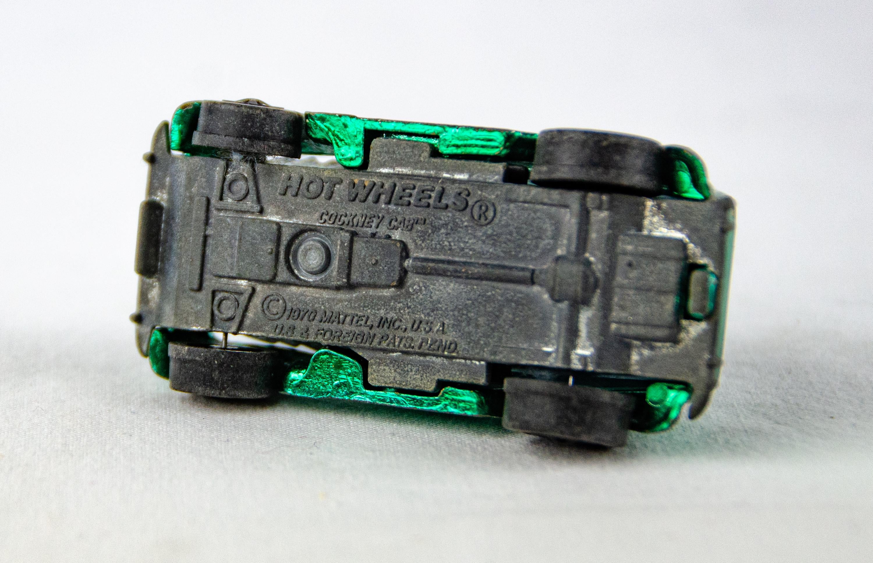 1970 Hot Wheels Mattel Redline Cockney Cab Green 1:64 Scale