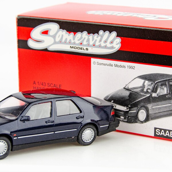 Vintage Somerville Models No. 132 Saab 9000 CS - Metallic Blue (1:43 Scale)