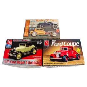 AMT Ford Coupe Model A Roadster Model T Coupe 1:25 Model Car