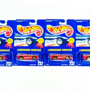 Hot Wheels Lot of 4 Lamborghini Countach # 232 1991 Diecast Car