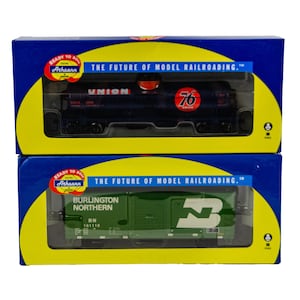 Tanque Athearn Union Burlington Northern 1:87 HO Scale Trem Vagão de carga 2P Lote