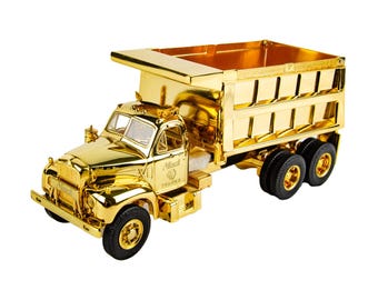 First Gear 1960 Mack B 61 Gold Edition Dump Truck 1 34 Scale Diecast Model Truck Etsy
