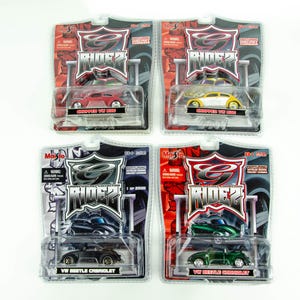 Maisto 1/64 Runz Lot von 4 VW Käfer & VW Käfer Cabriolet