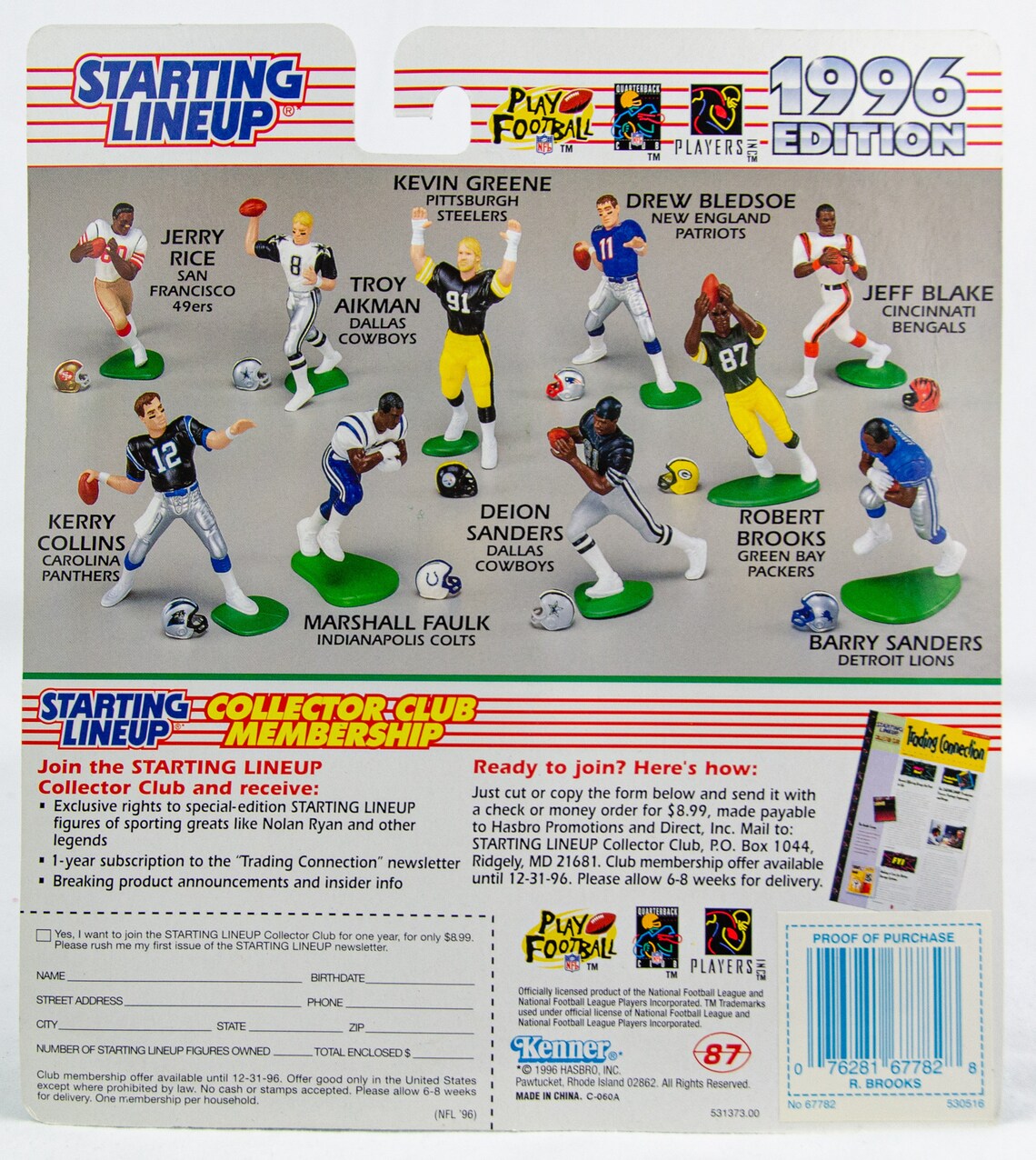 SLU NFL Kenner Starting Lineup Figures Green Bay Packers Etsy
