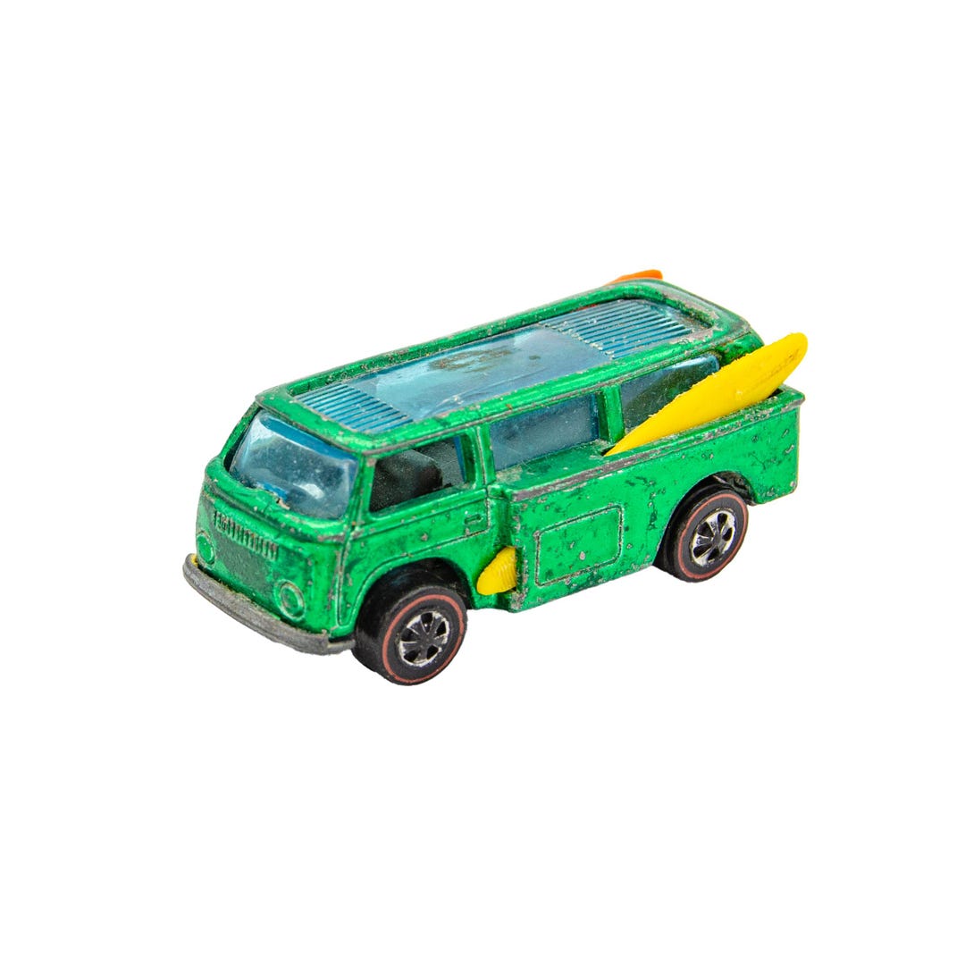 Vintage Hot Wheels Redline Volkswagen Beach Bomb Green W/ Dark