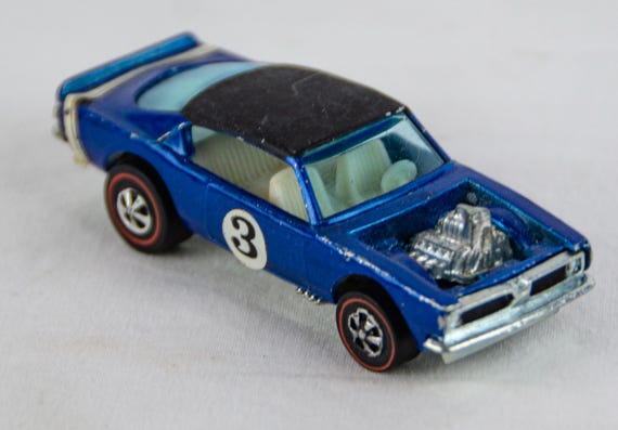 Rare Black Roof Vintage Hot Wheels 1969 Redline King Kuda