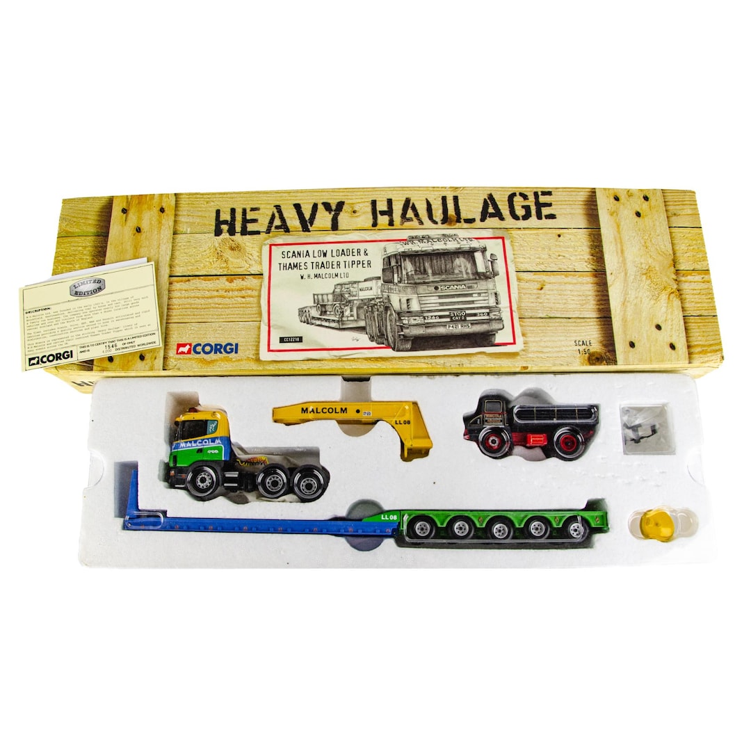 Corgi Heavy Haulage CC12210 Scania Low Loader & Load Malcolm