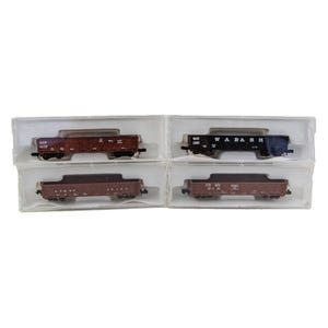 Walthers Milwaukee Wabash Santa Fe Burlington Gondola 1:160 N Train Car 4P Lot