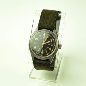 Vintage Military 1969 Vietnam War Hamilton GG-W-113 Wrist Watch Wind Up Non-Hack