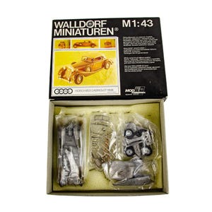 Rare Walldorf German 1938 Horch 853 Cabriolet Car Diecast Model Car Kit 1:43