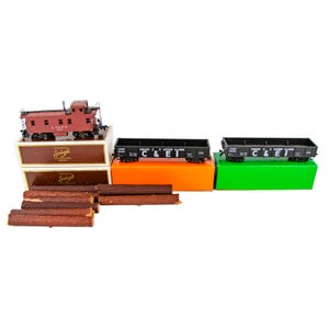 Athearn Bachmann Gondola Caboose & Log Load 1:87 Scale HO Model Train Car 4P Lot