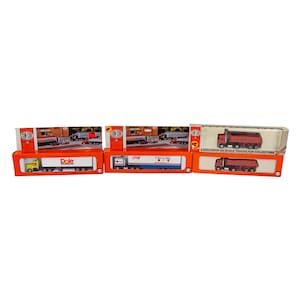 Con-Cor Semi Tractor Trailer Dump 1:87 HO Scale Model Train Layout Truck 4P Lot