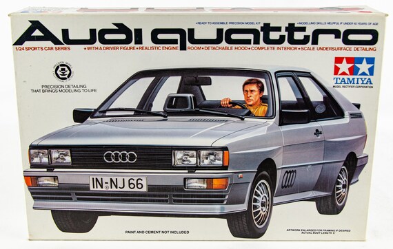 Vintage Tamiya 2431A Audi Quattro Japan 1:24 Scale Plastic Model