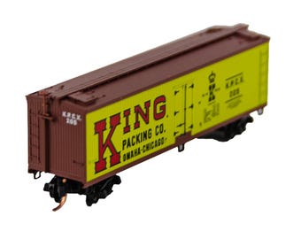 Micro Trains MTL 1:160 Escala N Vagão de carga King Packing Co Modelo de Trem 49120