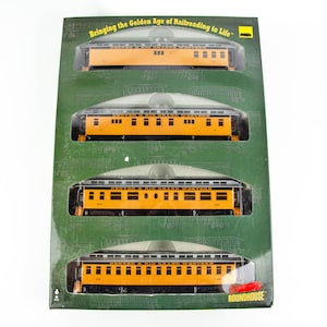 Roundhouse HO D&RGW overland passagiersrijtuig treinset combine touringcar