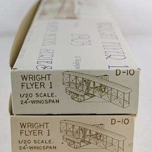 Easy Built D-10 Museum 1903 Wright Flyer 1 1:20 Scale Model Plane Kit ...