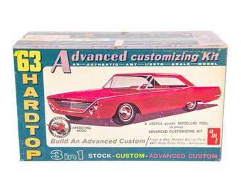 Vintage AMT 6223-200 1:25 1963 Ford Thunderbird Hardtop Custom Model Car Kit
