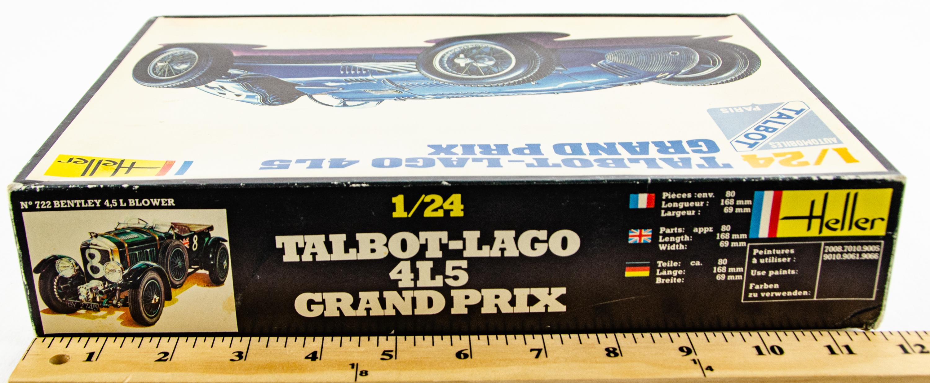Talbot Model Kit Heller No. 721 Talbot Lago 4L5 Grand Prix France 1:24 Scale Model Race ...