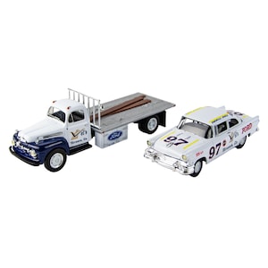 First Gear Ford Stock Car & F-6 Flatbed Parnelli Jones 1:34 Scale Diecast Truck