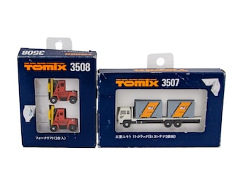 Tomix Japanese Railroad Truck & Forklift 1:160 N Scale Train Accessories 2P Lot