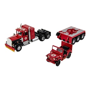 Corgi US55704 Kenworth w/ Pipe Load Dolly & Mutt Jeep Texaco 1:50 Diecast Truck