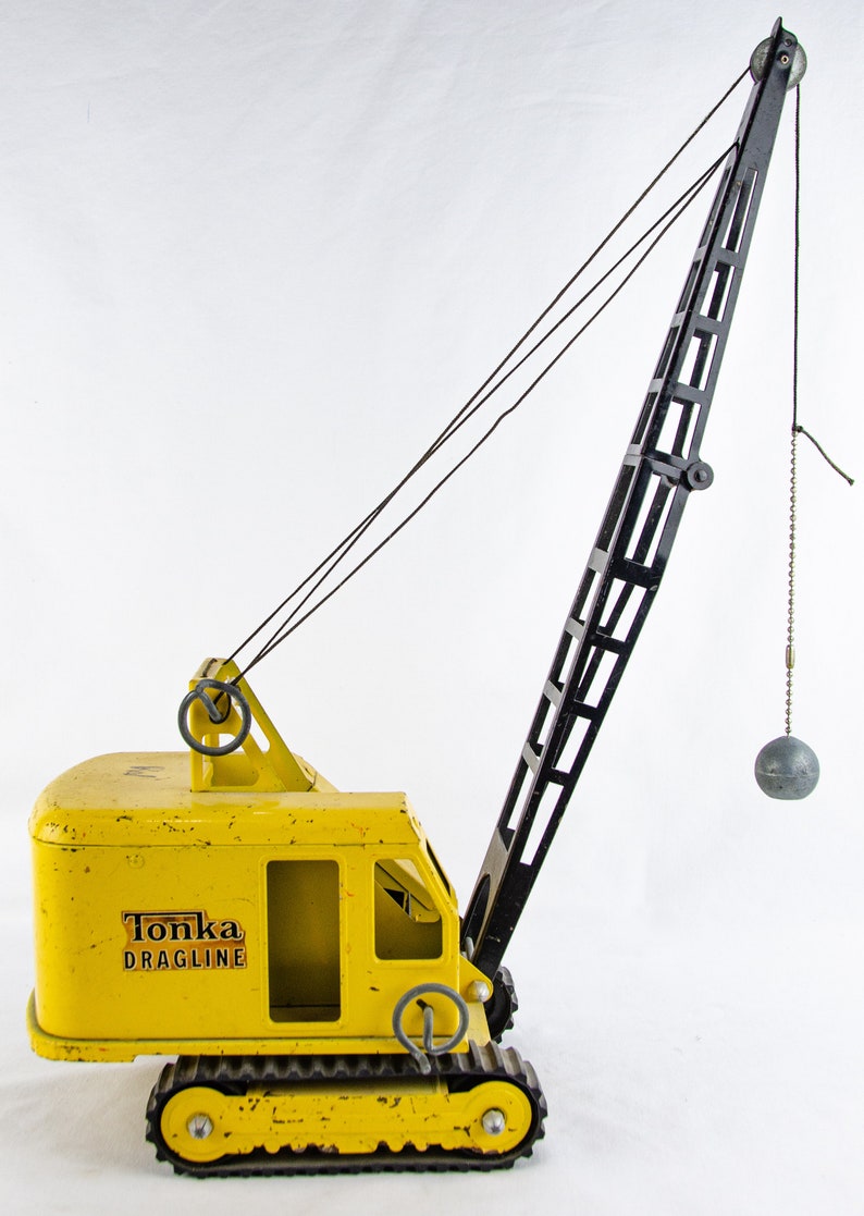 Vintage 1960s Tonka Dragline Crane Wrecking Ball Steel Etsy