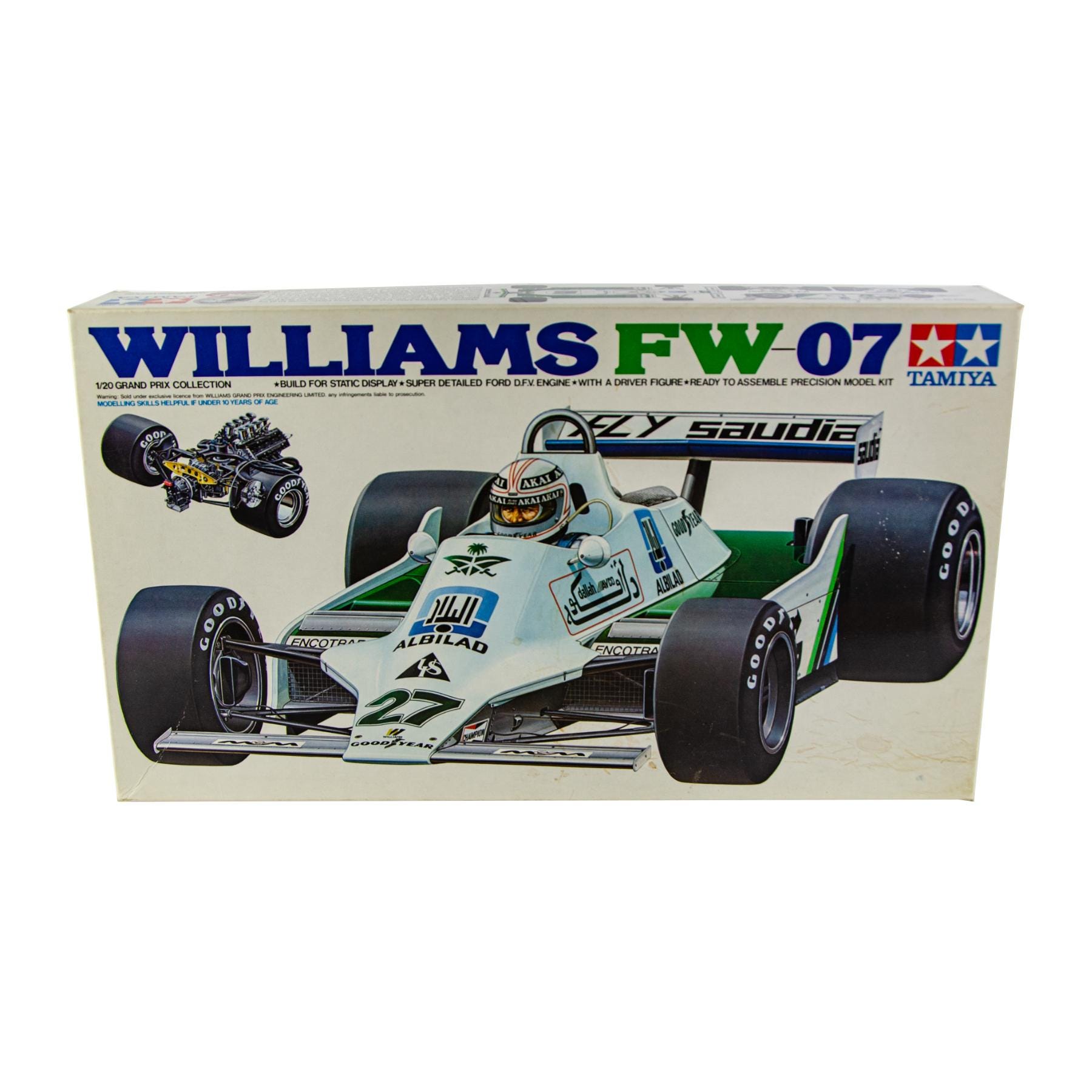 Tamiya Grand Prix Williams FW-07 Formula 1 Japan 1:20 Scale Model