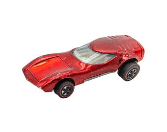 1968 Vintage Hot Wheels Deora Diecast Toy Hot Rod Red Line Red