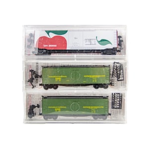 Assorted Micro Train Lines 1:160 N Scale Model Train Freight Box Cars 3P Lot