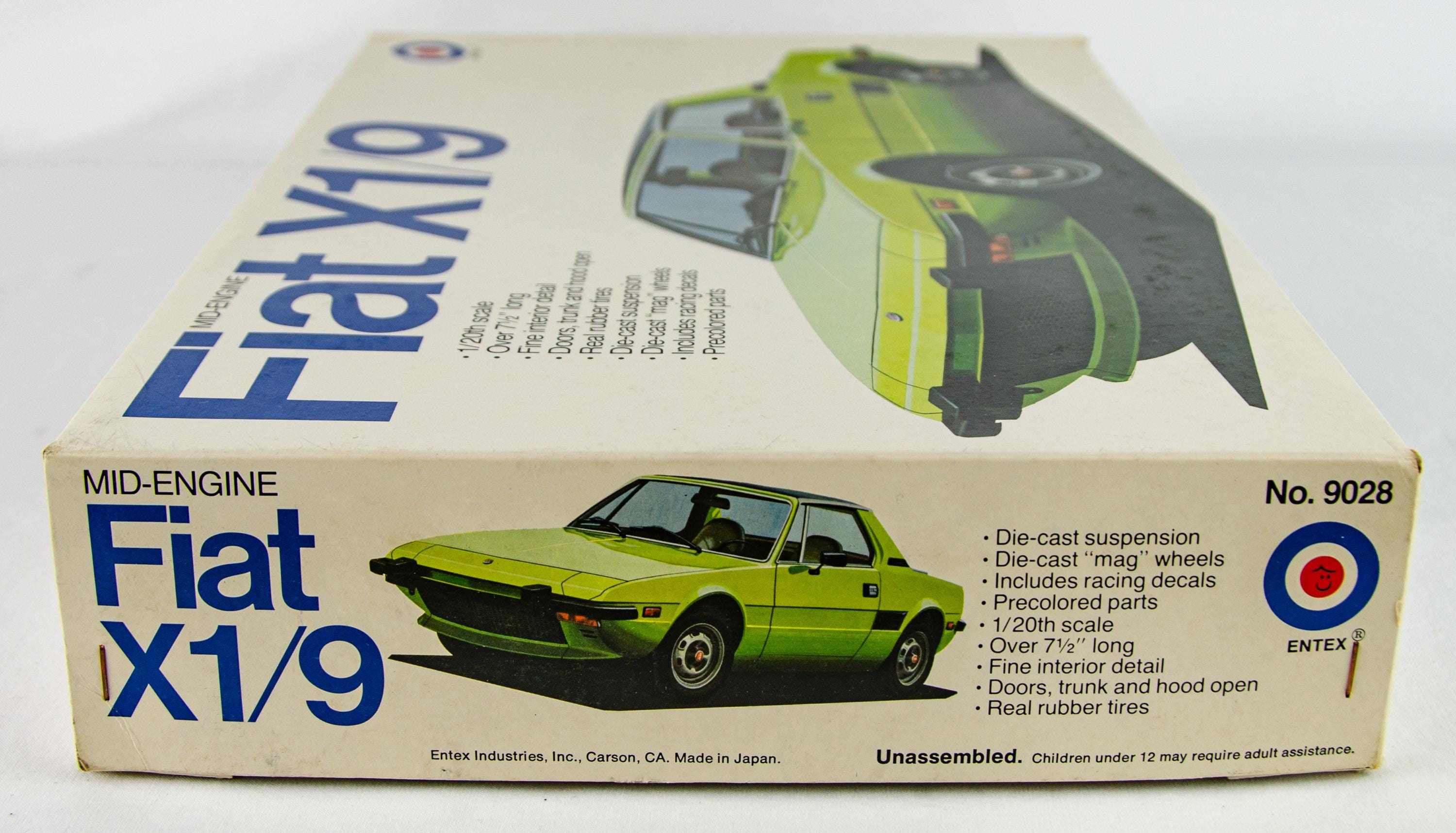 Entex 9028 1974 Fiat X1/9 Mid Engine Japan 1:20 Scale Model