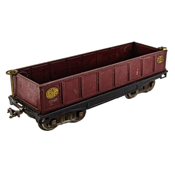 Lionel Lines Pre War No. 212 Gondola Maroon Standard Gauge Model Train Car