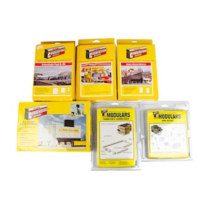 Walthers Cornerstone Assorted 1:160 N Scale Model Train Structure Kits 6P Lot