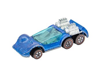 Hot Wheels Redline 1968 Mclaren M6A, Green, USA Base, Original
