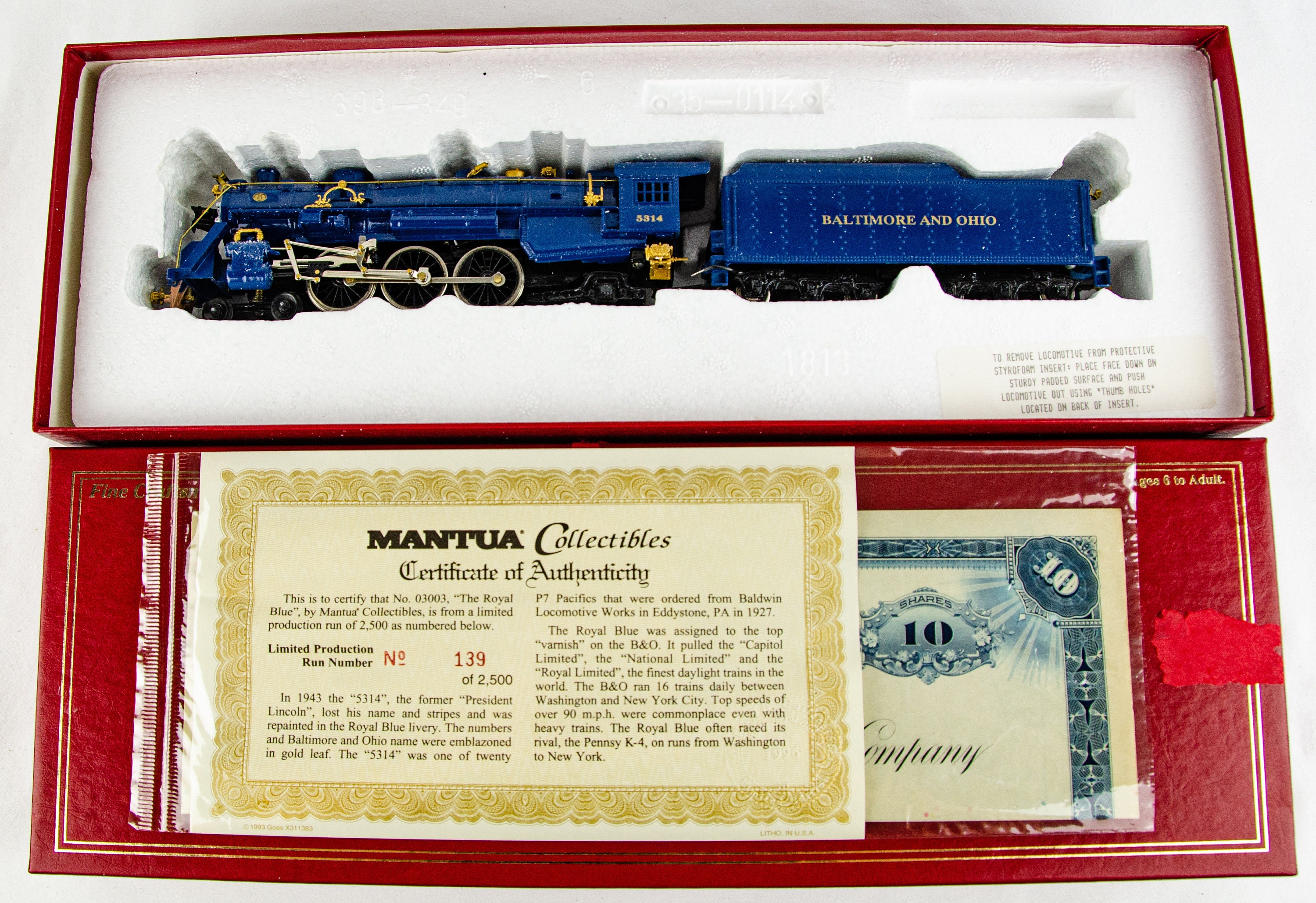 HO Scale Tyco Mantua Baltimore and Ohio Royal Blue Passenger cars