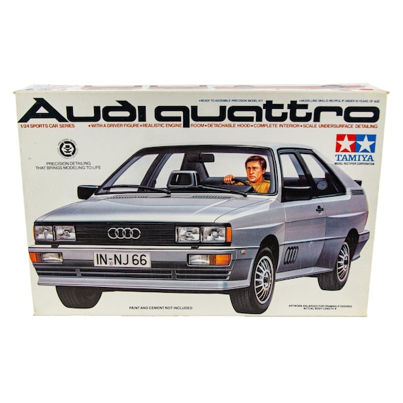 Vintage Tamiya 2431A Audi Quattro Japan 1:24 Scale Plastic Model