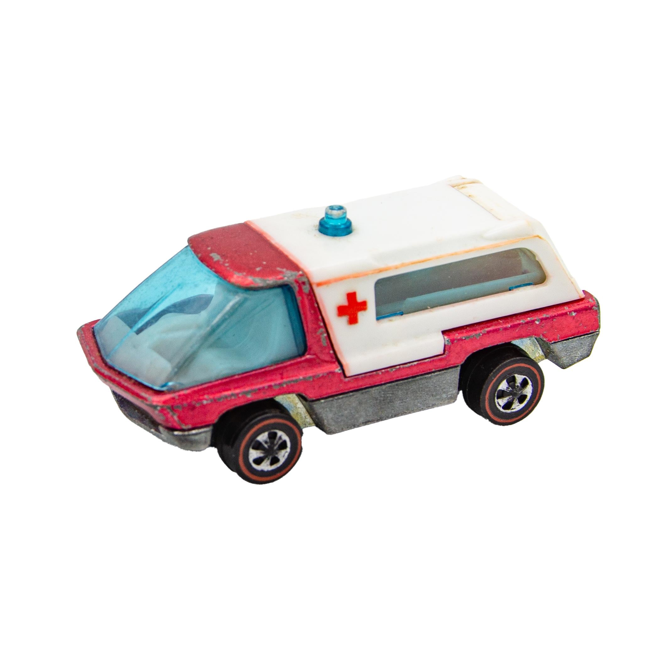 Vintage Hot Wheels Redline the Heavyweights Ambulance Red W/ White