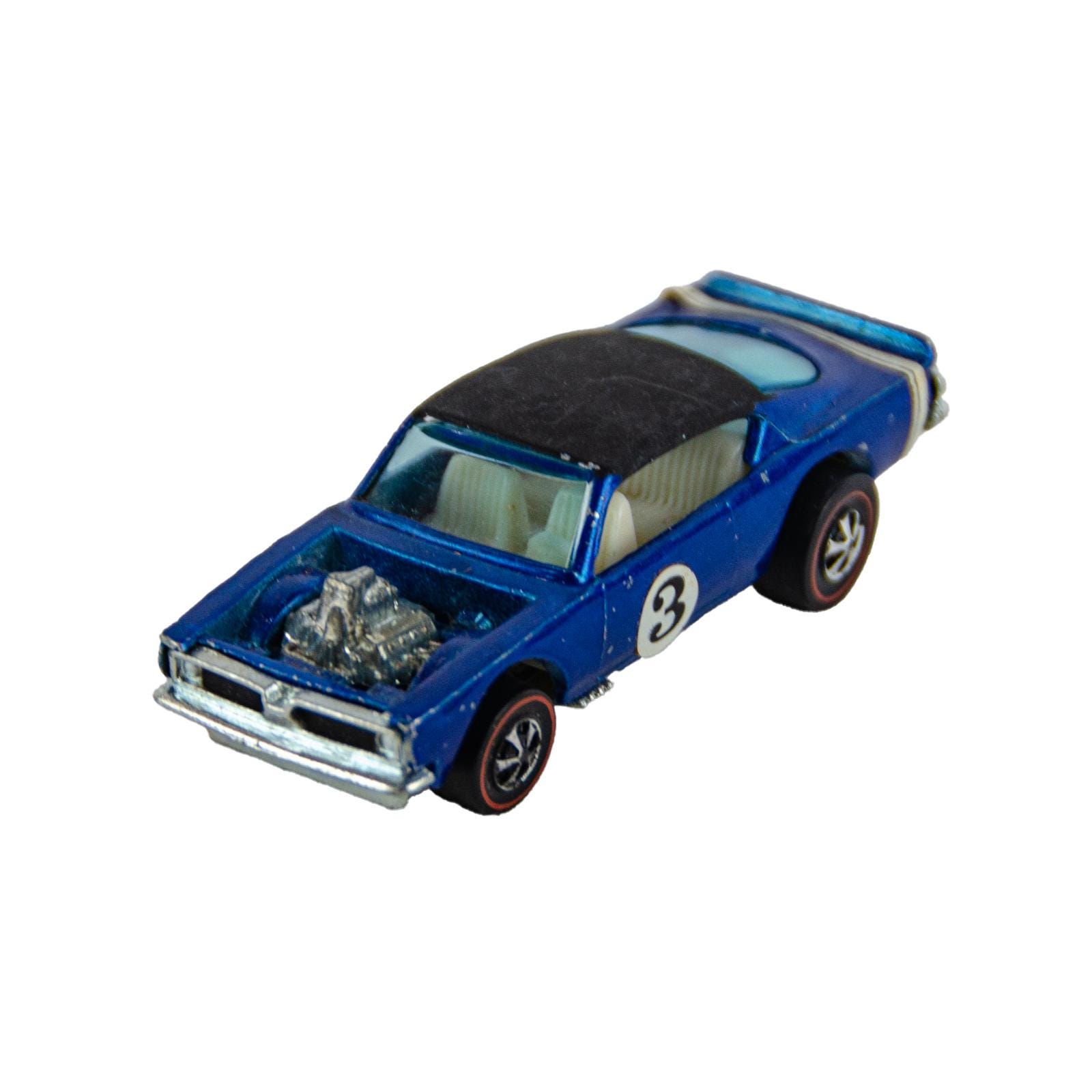 Rare Black Roof Vintage Hot Wheels 1969 Redline King Kuda