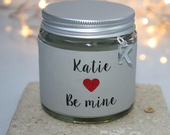 Personalized Soy Wax Candle, 'Be Mine' Scented Candle, Girlfriend Gift
