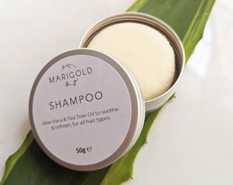 Eco-Friendly Aloe & Tea Tree Solid Shampoo Bar: Vegan, Zero Waste, pH-Balanced Haircare