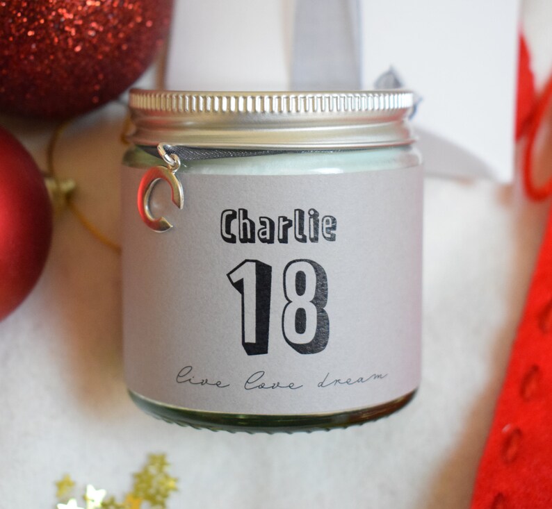 18th birthday scented candle Bespoke Message Scented Candle Etsy