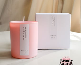 Rose Geranium & Lime Soy Wax Candle - Hand Poured, Aromatherapy