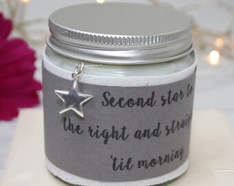 Star Scented Soy Candle – Essential Oils, Sterling Silver Charm