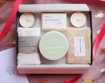 Vegan Shower Spa Gift Set – Organic Self Care Pamper Hamper