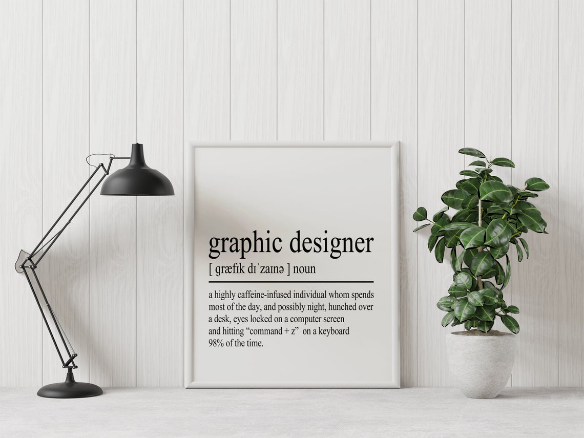 Graphic Designer Definition New Job Gift Graphic Artist Etsy