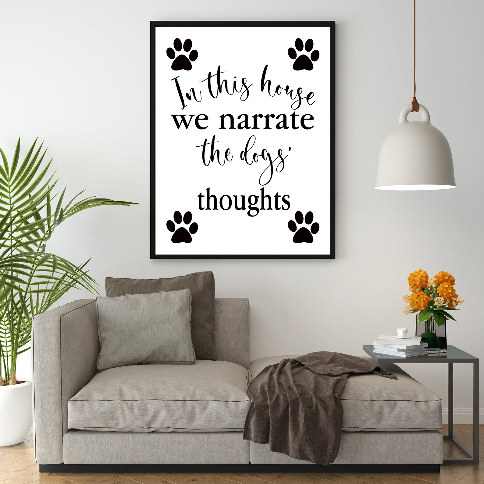 Funny dog wall art pet humor home decor printable wall sign Etsy